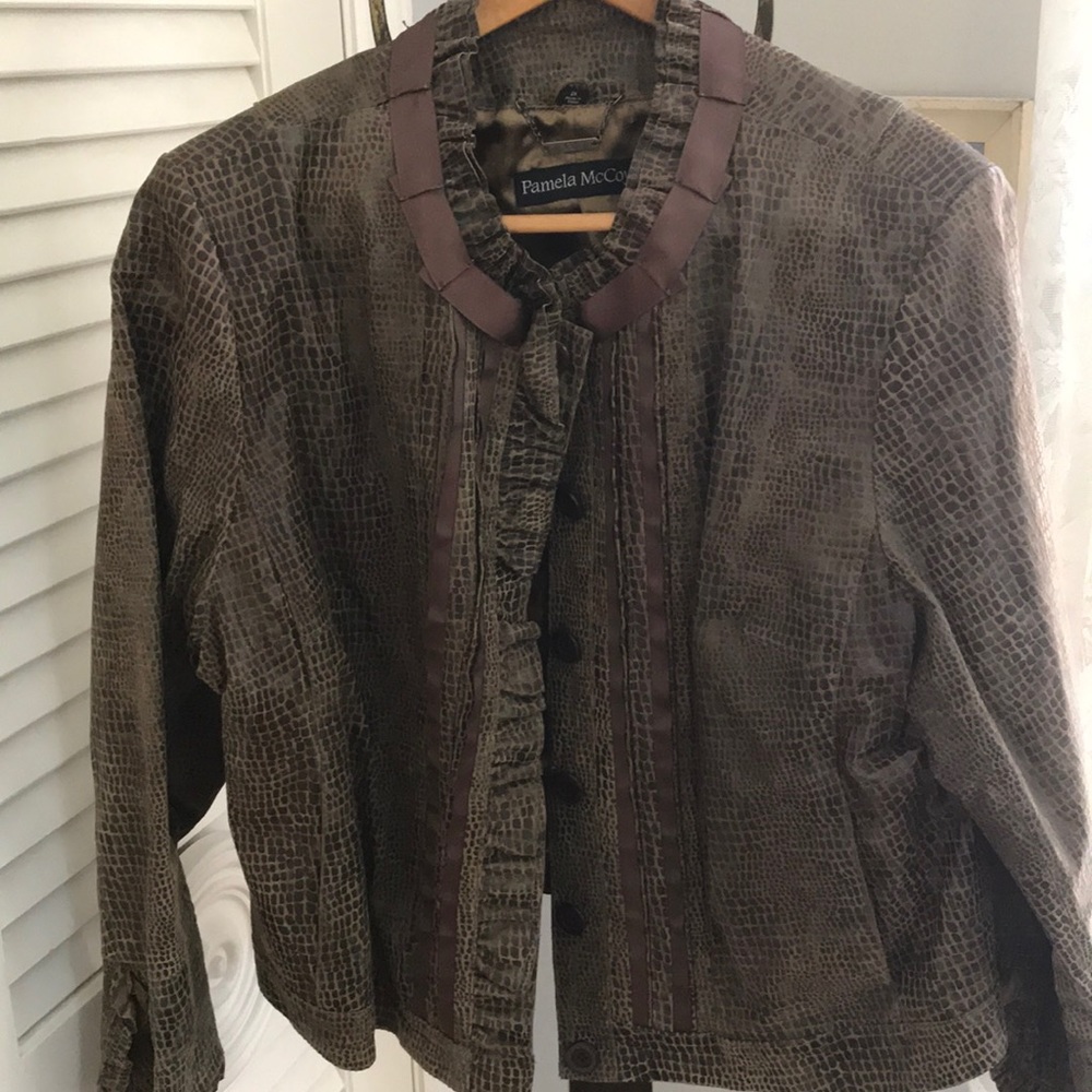 Pamela McCoy NWOT vintage leather jacket. 2X.